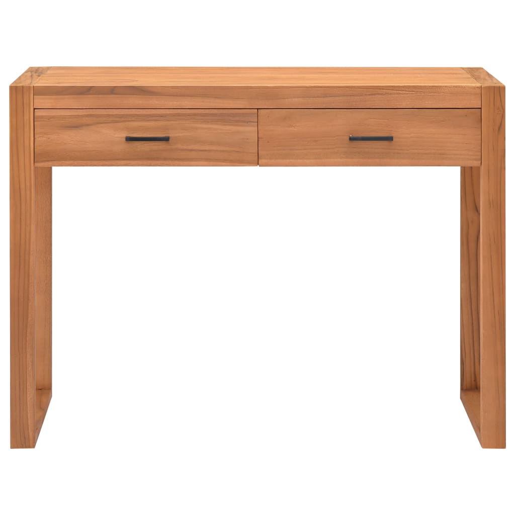 Desk with 2 Drawers 100x40x75 cm Teak Wood