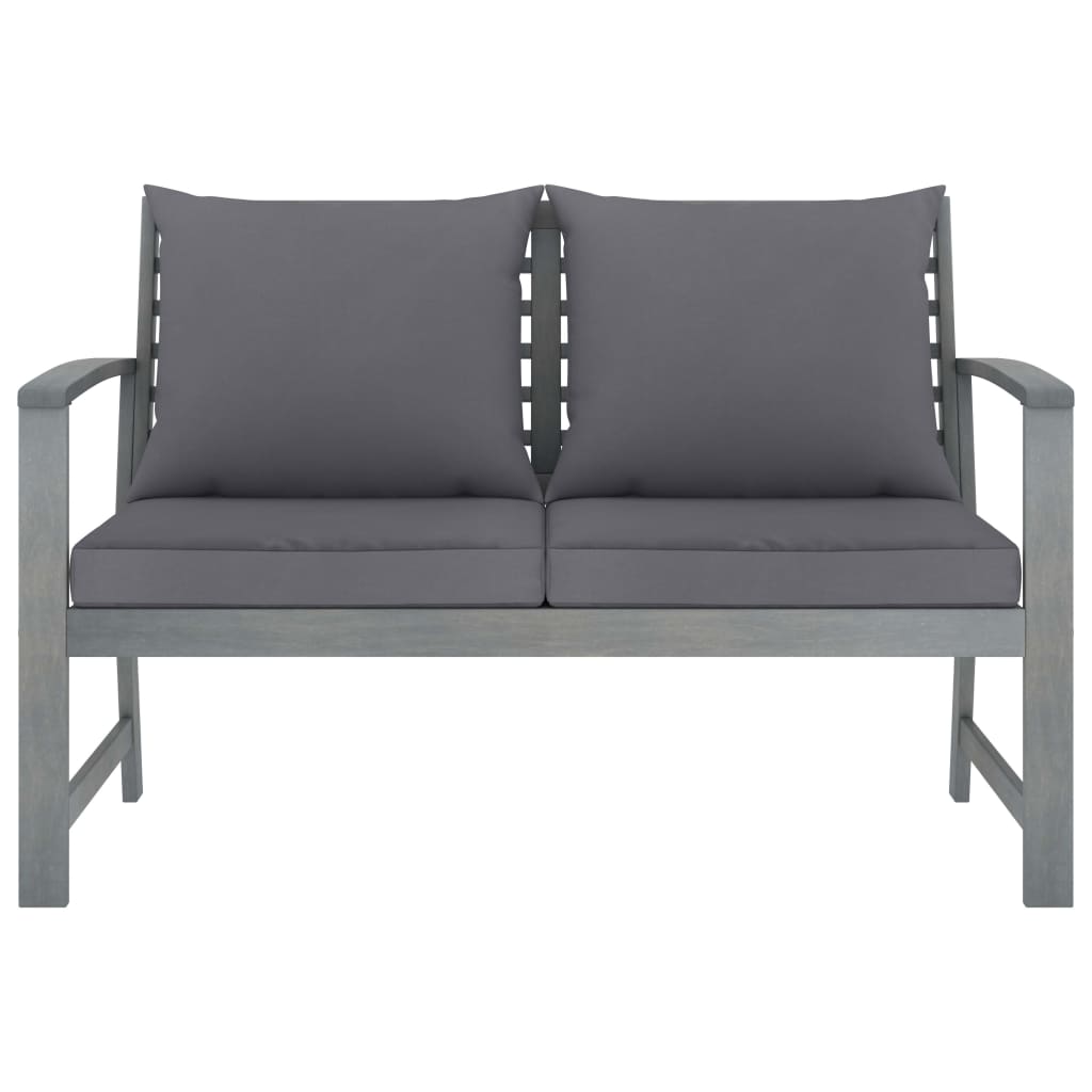 4 Piece Garden Lounge Set with Cushions Solid Acacia Wood