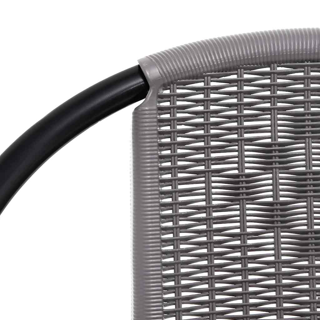 Garden Chairs 2 pcs Plastic Rattan and Steel 110 kg