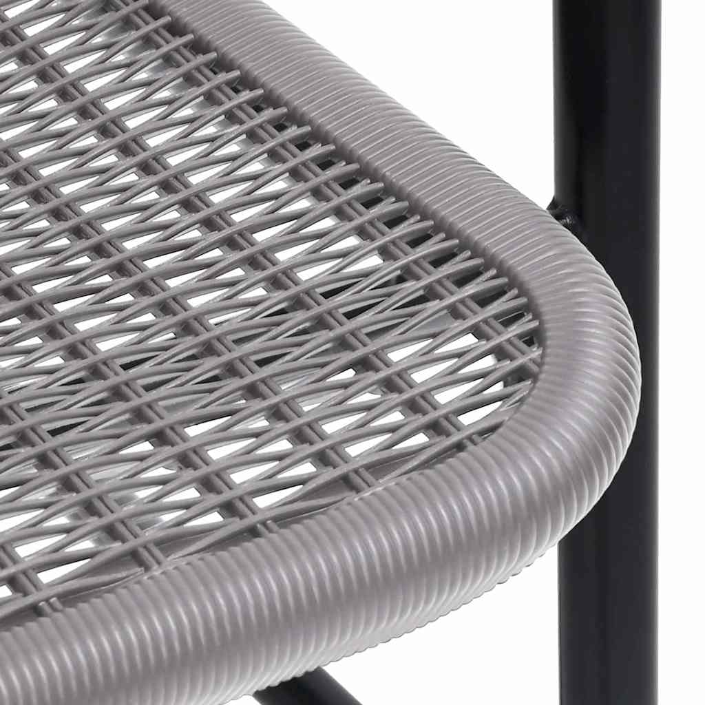 Garden Chairs 2 pcs Plastic Rattan and Steel 110 kg