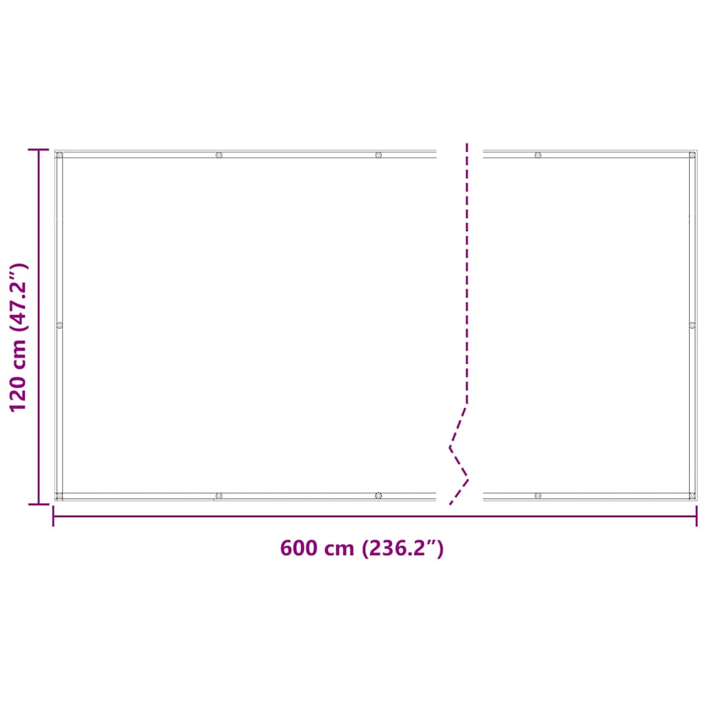 Balcony Screen Anthracite 120x600 cm Oxford Fabric