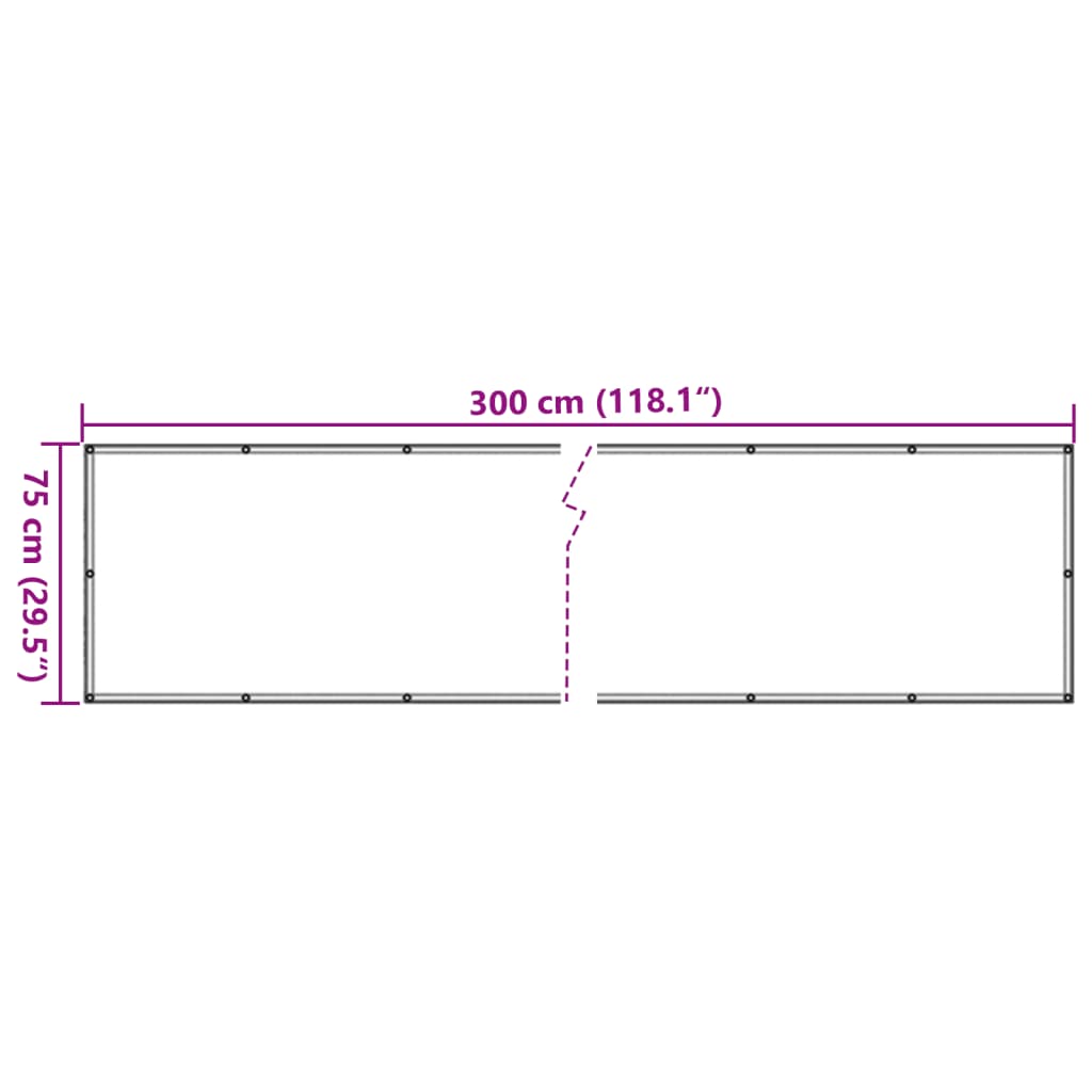 Balcony Screen Beige 75x300 cm Oxford Fabric