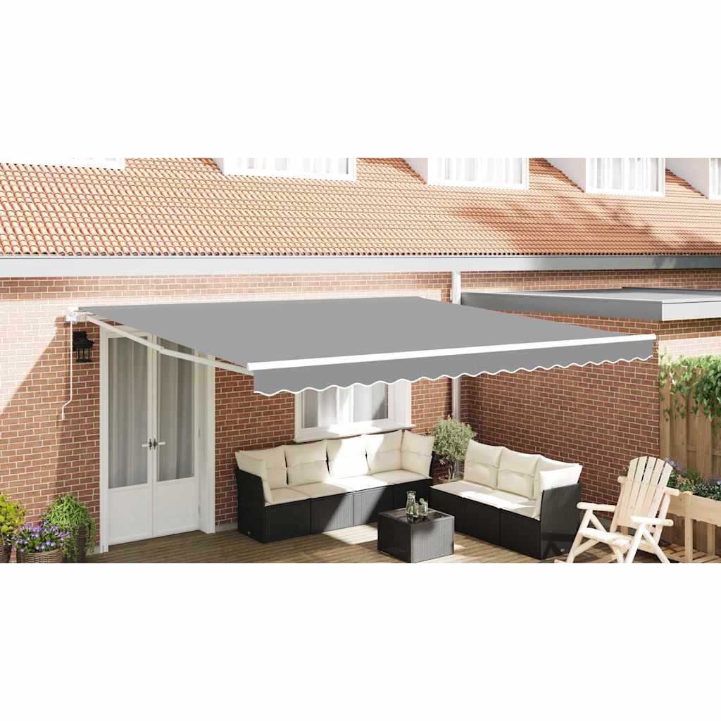 Awning Frame Manual White 400 x 350 cm Aluminium