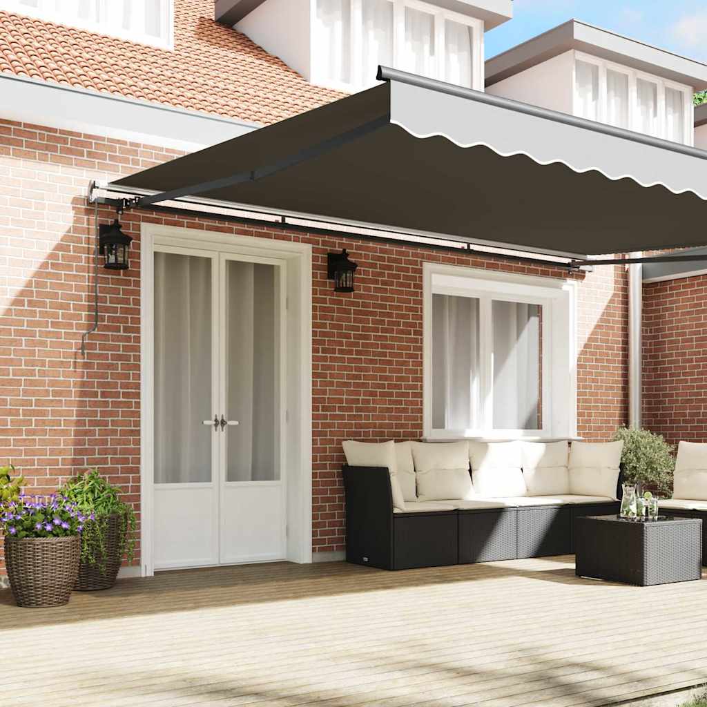 Awning Manual Anthracite 5 x 3 m Metal
