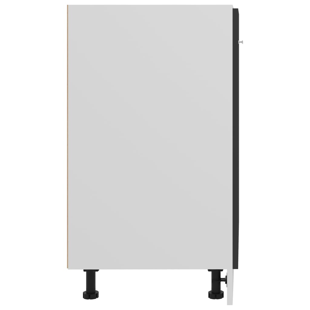 Bottom Cabinet Lyon Black 60x46x81.5 cm Engineered Wood