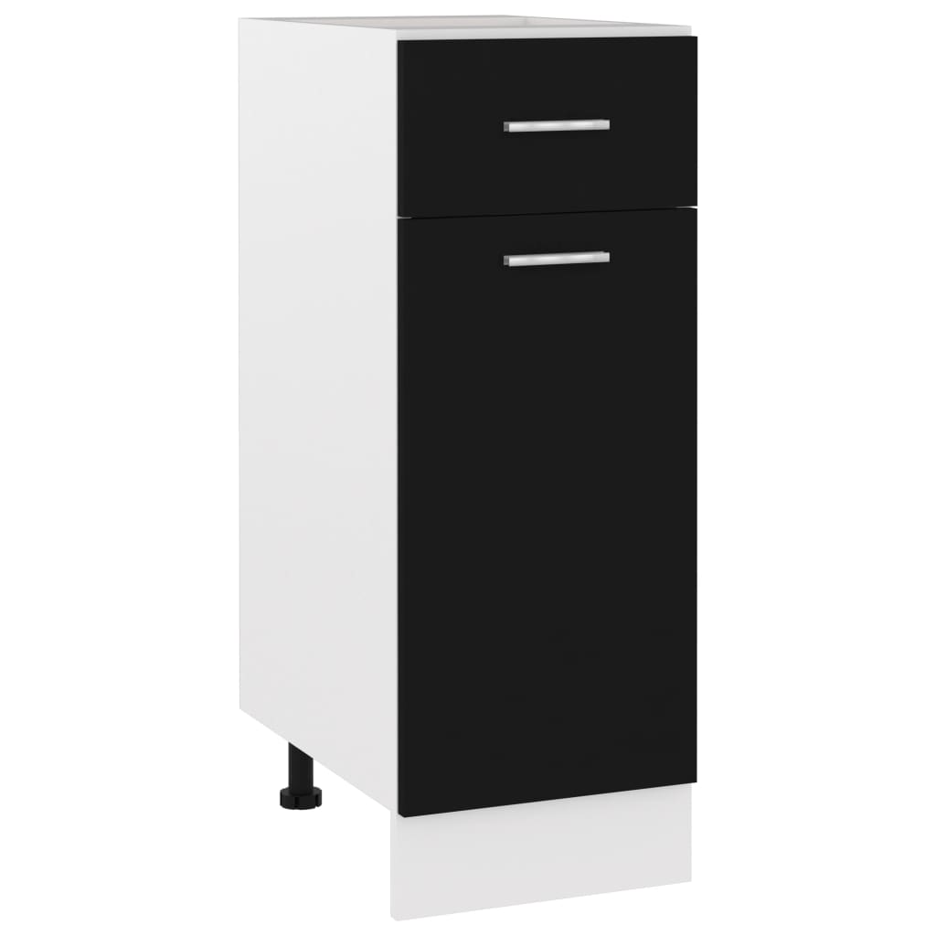 Drawer Bottom Cabinet Lyon Black 30x46x81.5 cm Engineered Wood