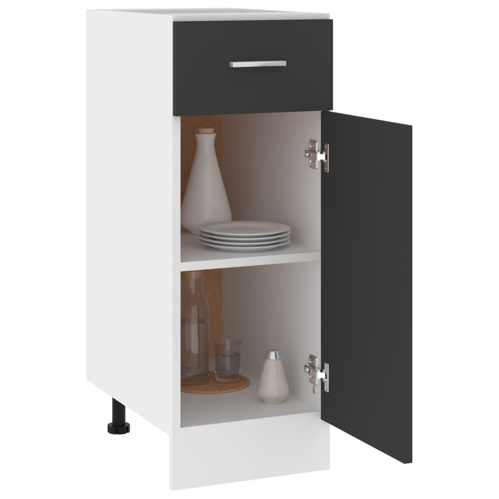 Drawer Bottom Cabinet Lyon Grey 30x46x81.5 cm Engineered Wood