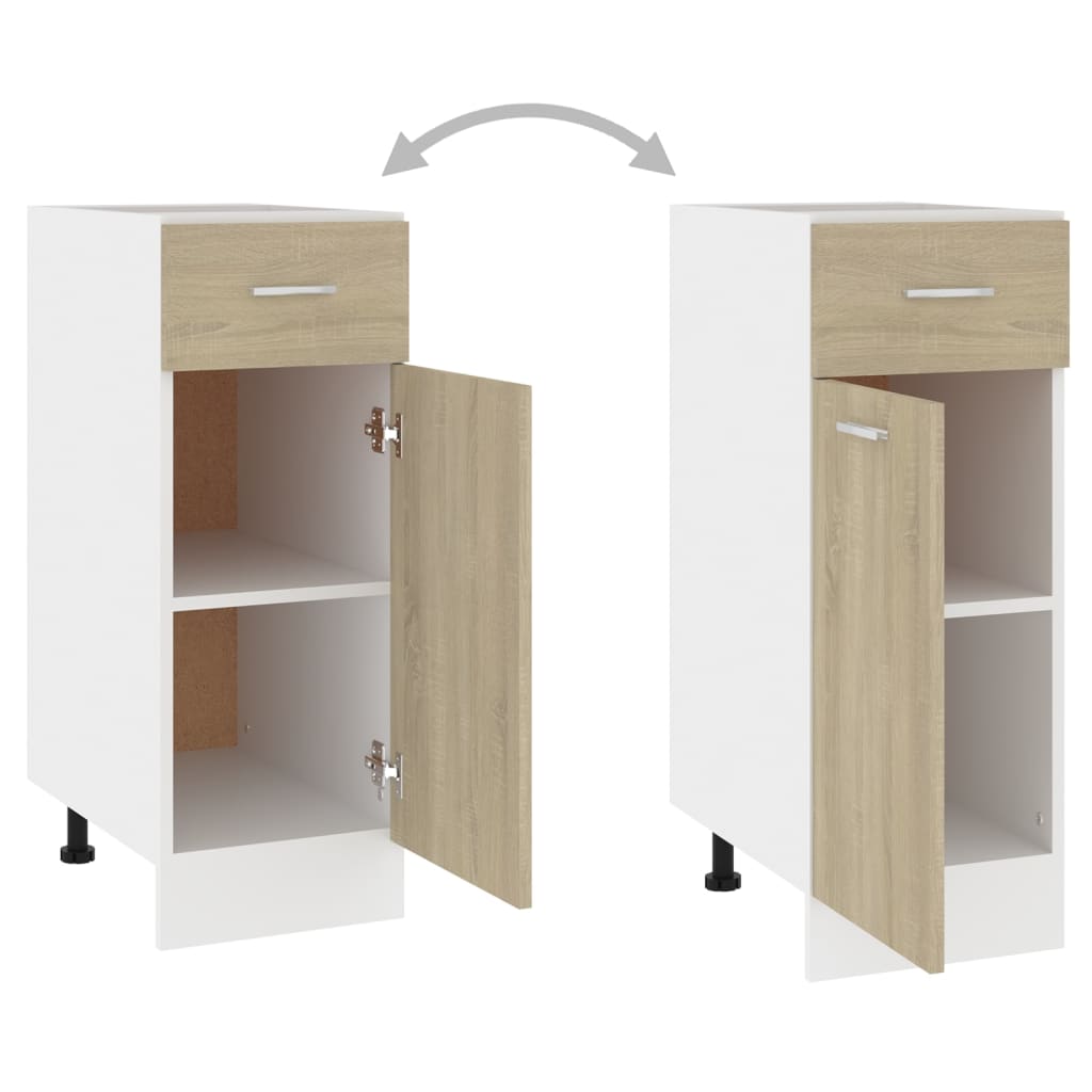 Drawer Bottom Cabinet Lyon Sonoma Oak 30x46x81.5 cm Engineered Wood