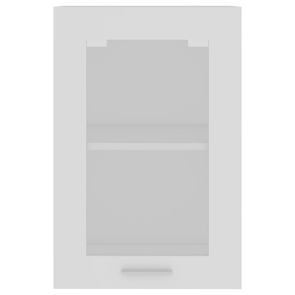 Hanging Glass Cabinet Lyon White 40x31x60 cm Engineered Wood