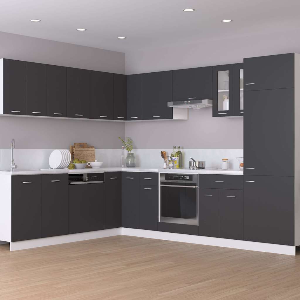 Hanging Glass Cabinet Lyon Grey 60x31x60 cm Engineered Wood