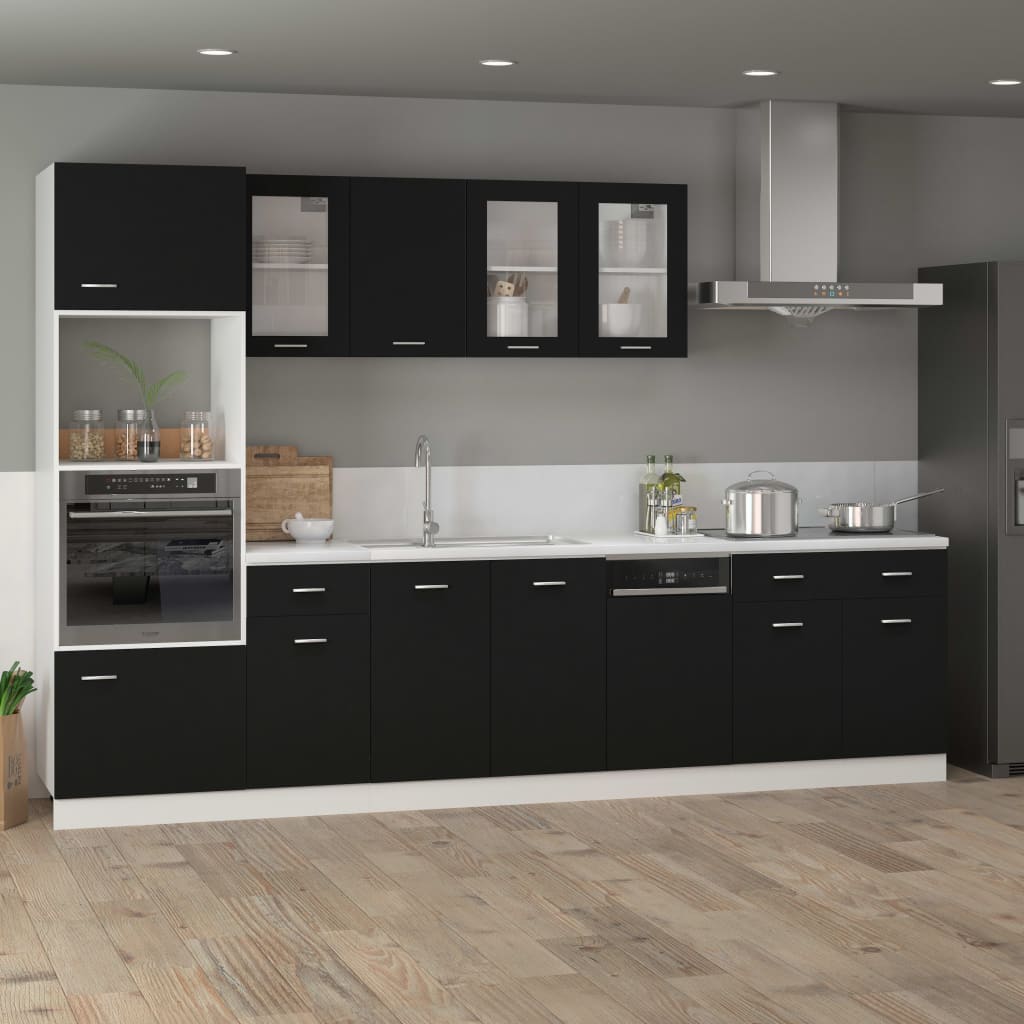 Dishwasher Panel Lyon Black 45x3x67 cm Engineered Wood
