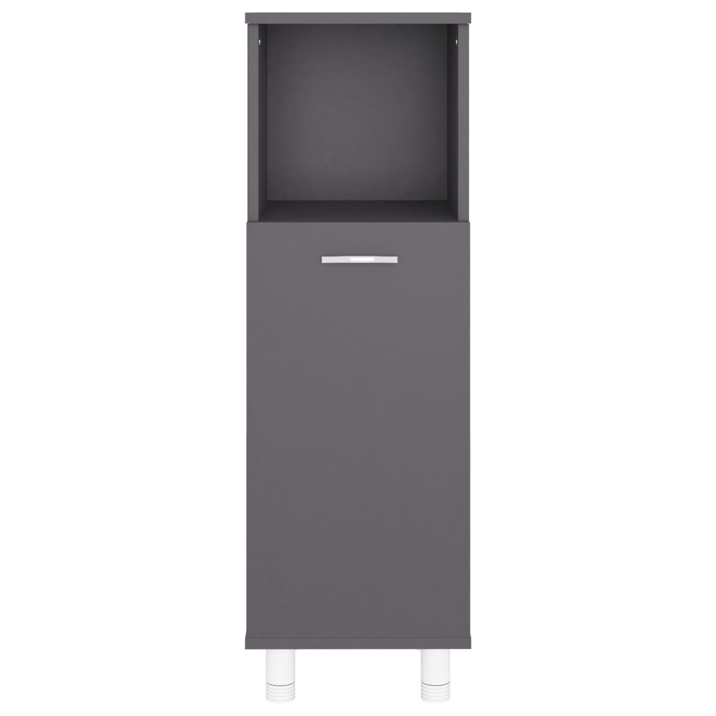 Bathroom Cabinet Grey 30x30x95 cm Engineered Wood