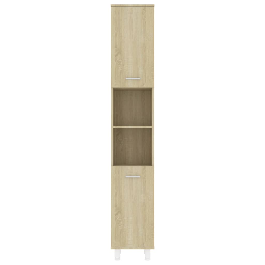 Bathroom Cabinet Sonoma Oak 30x30x179 cm Engineered Wood