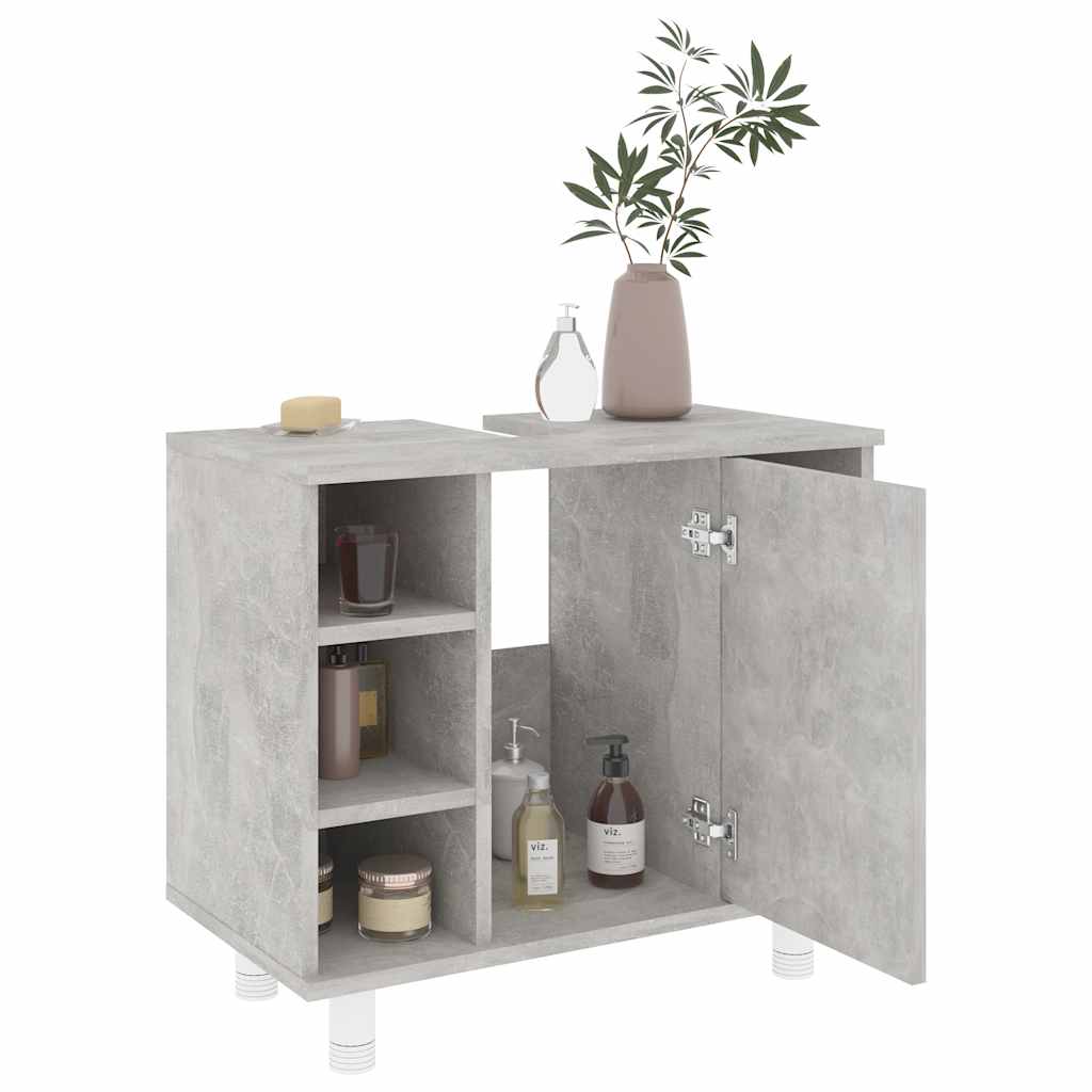 Bathroom Cabinet Concrete Grey 60x32x53.5 cm Engineered Wood