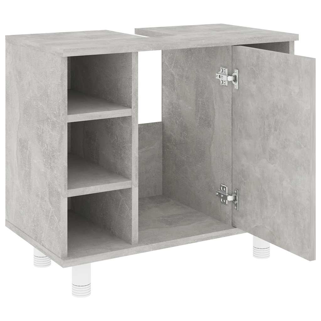 Bathroom Cabinet Concrete Grey 60x32x53.5 cm Engineered Wood