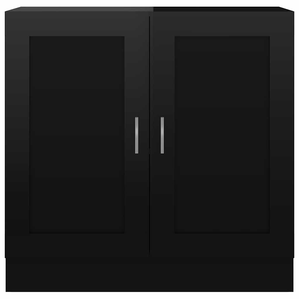 Book Cabinet High Gloss Black 82.5x30.5x80 cm Engineered Wood