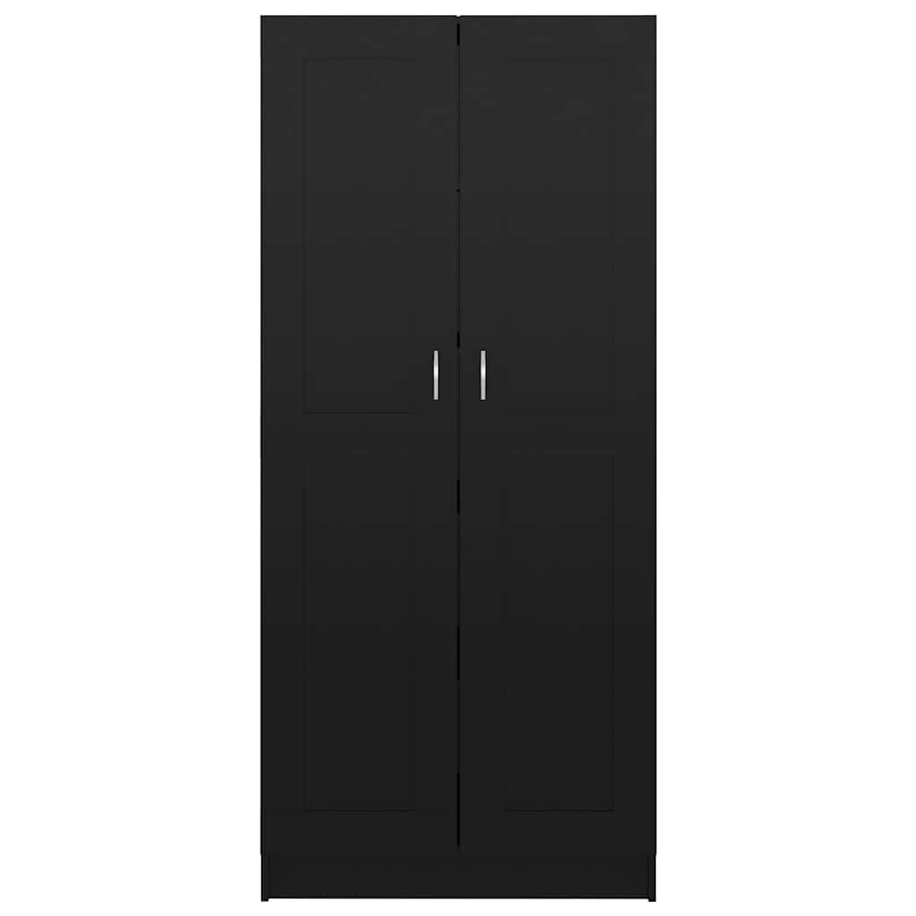 Book Cabinet High Gloss Black 82.5x30.5x185.5 cm Engineered Wood
