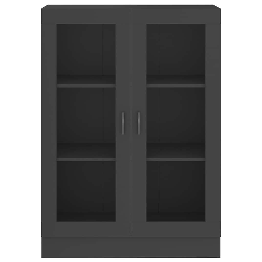 Vitrine Cabinet Grey 82.5x30.5x115 cm Engineered Wood