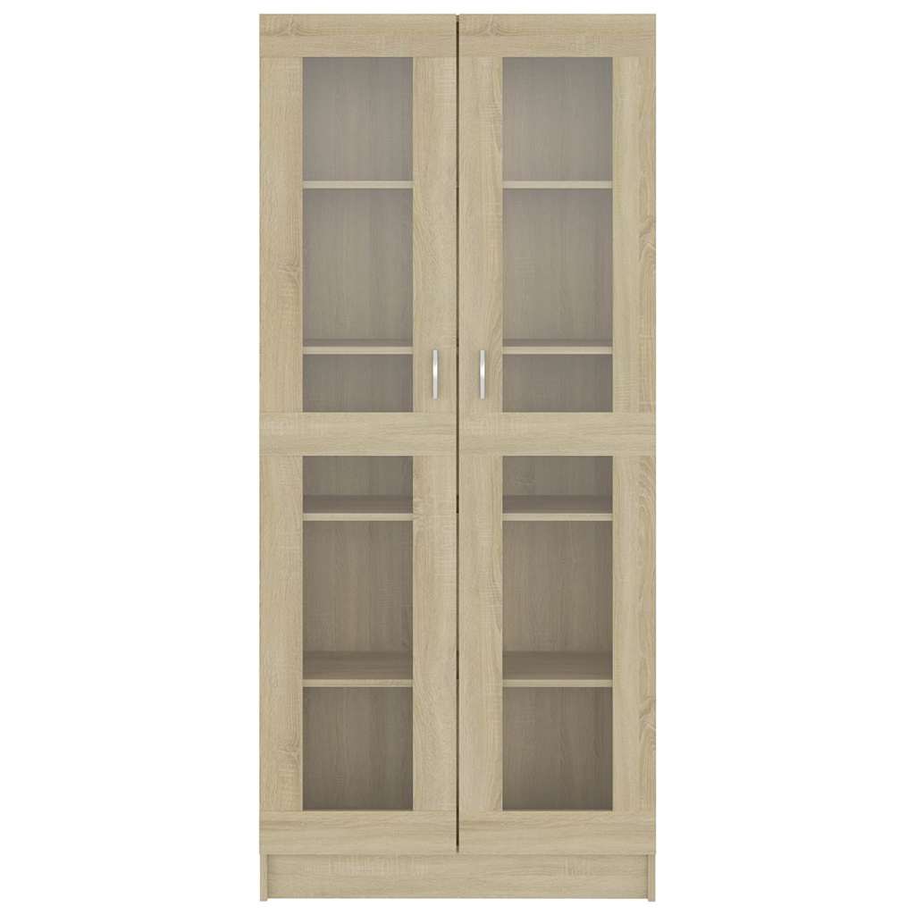 Vitrine Cabinet Sonoma Oak 82.5x30.5x185 cm Engineered Wood