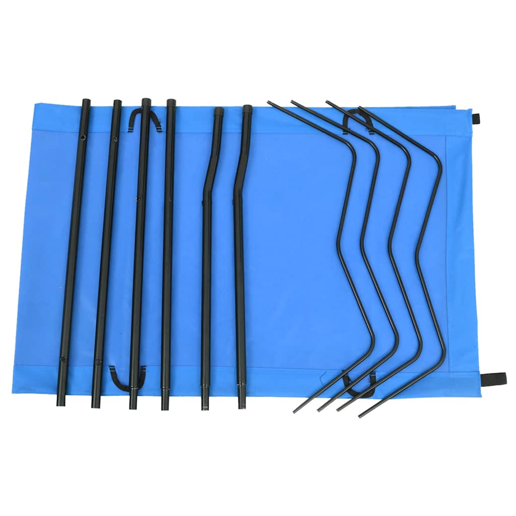 Camping Bed 180x60x19 cm Oxford Fabric and Steel Blue