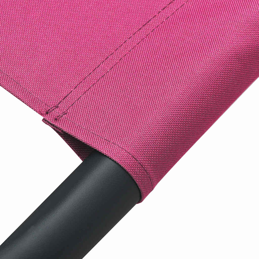 Outdoor Lounge Bed with Canopy and Pillows Pink