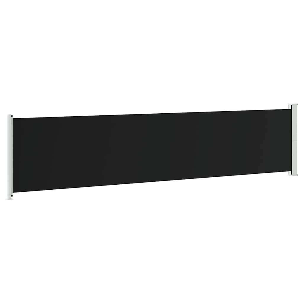 Patio Retractable Side Awning 140x600 cm Black