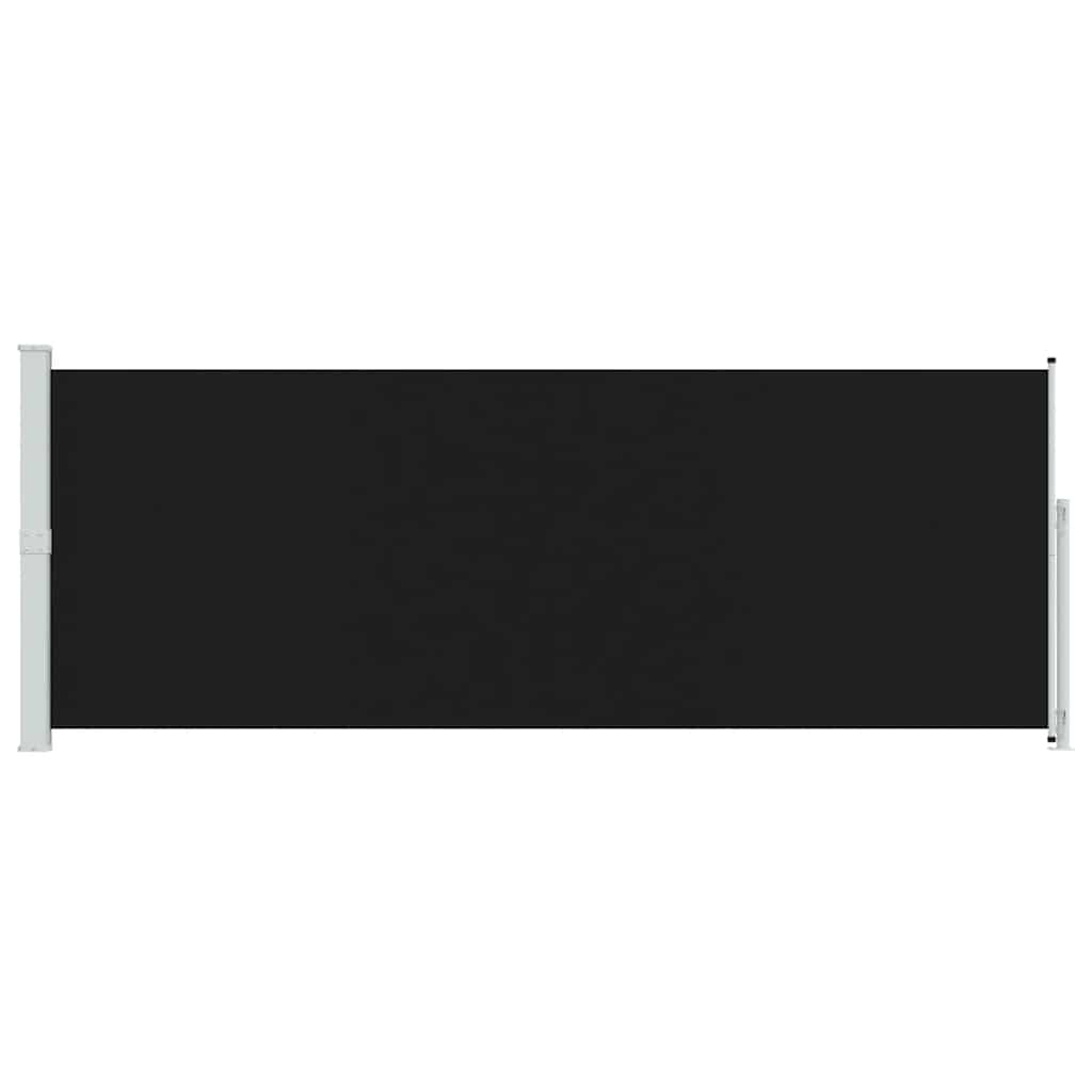 Patio Retractable Side Awning 180x500cm Black