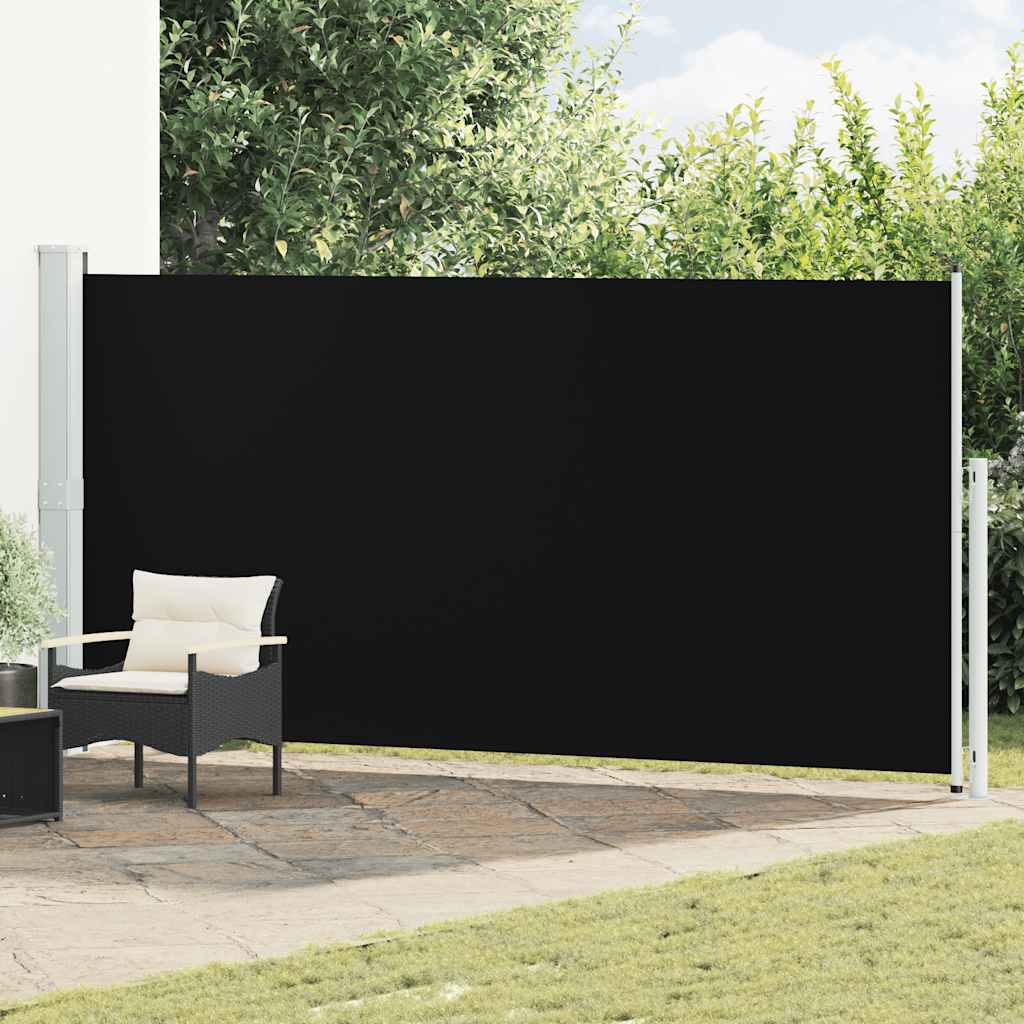 Patio Retractable Side Awning 180x514cm Black