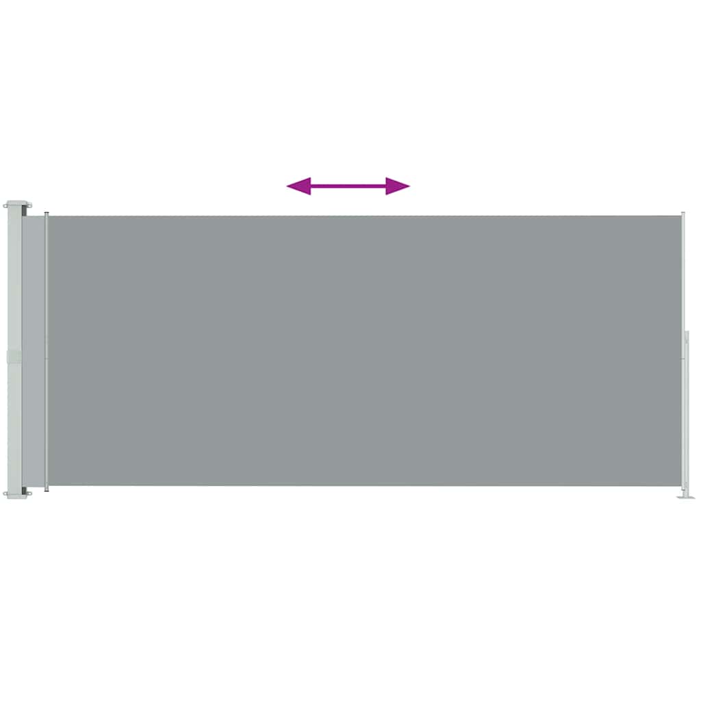 Patio Retractable Side Awning 180x500cm Grey