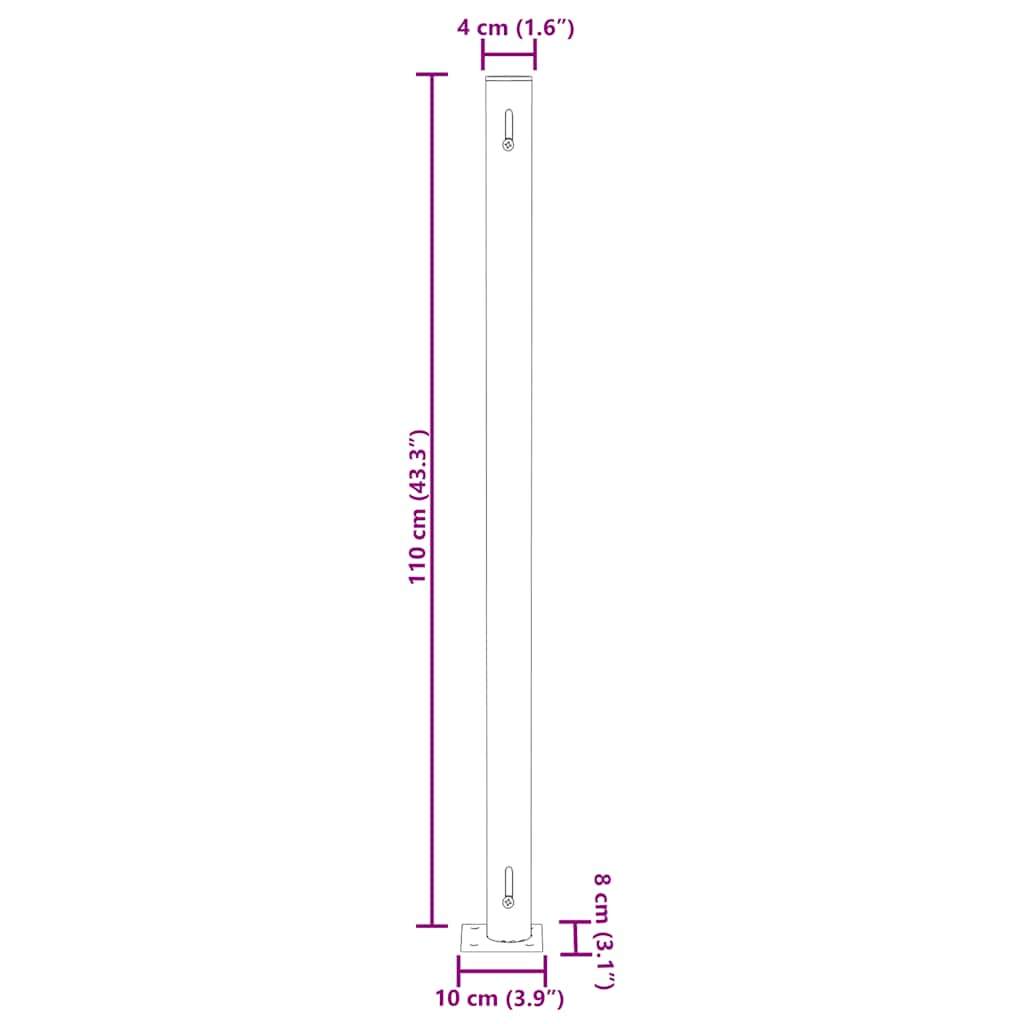 Patio Retractable Side Awning 180x514cm Grey