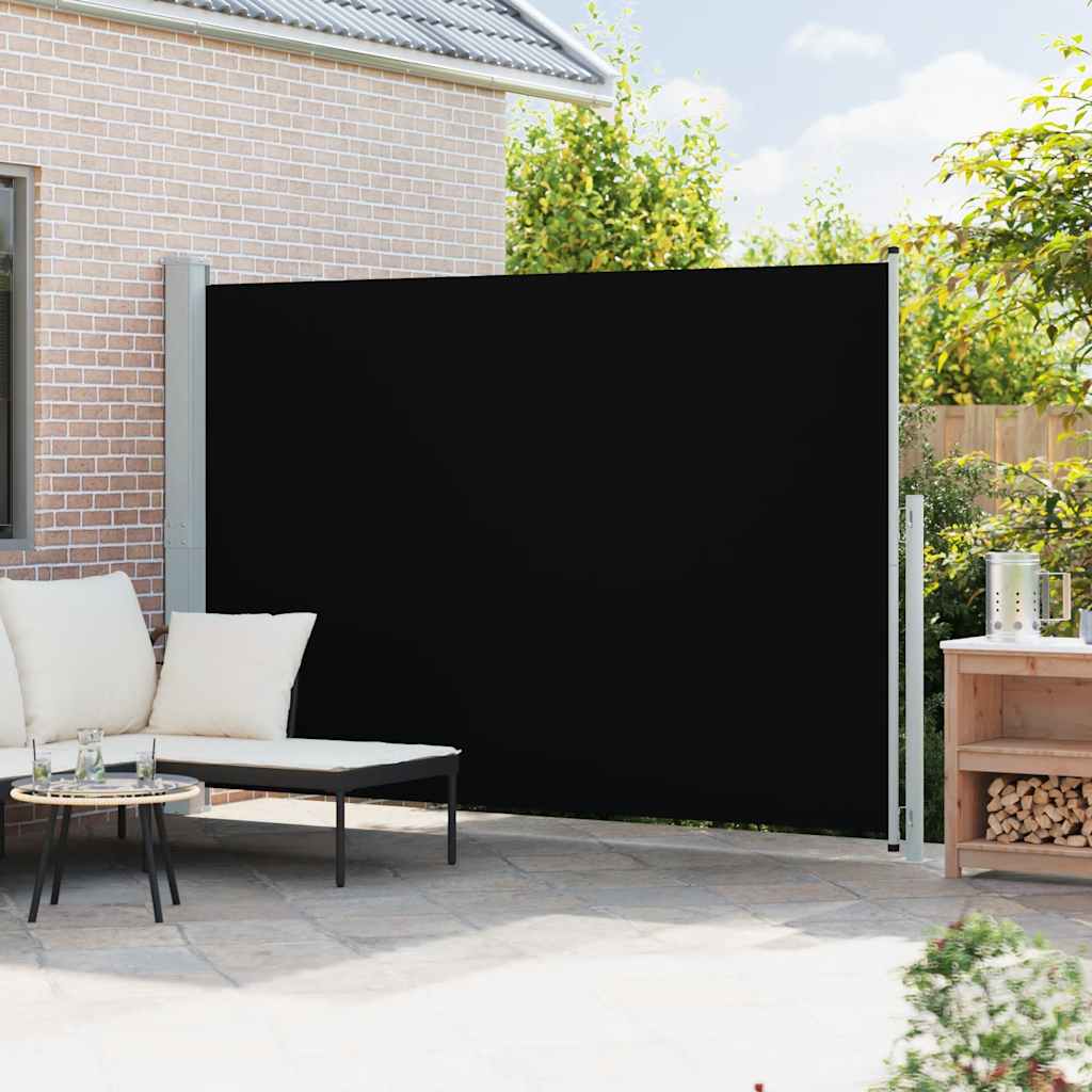 Patio Retractable Side Awning 200x314cm Black