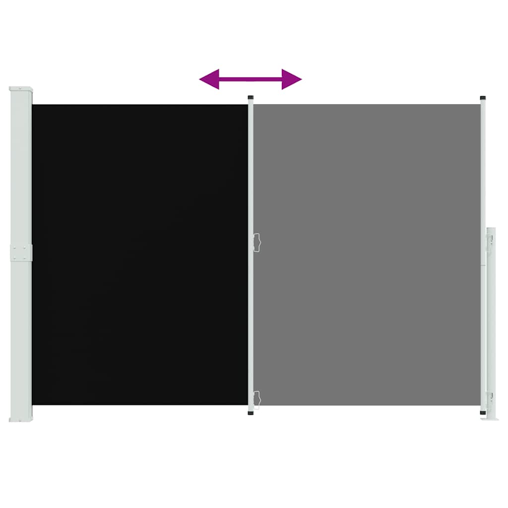 Patio Retractable Side Awning 200x314cm Black