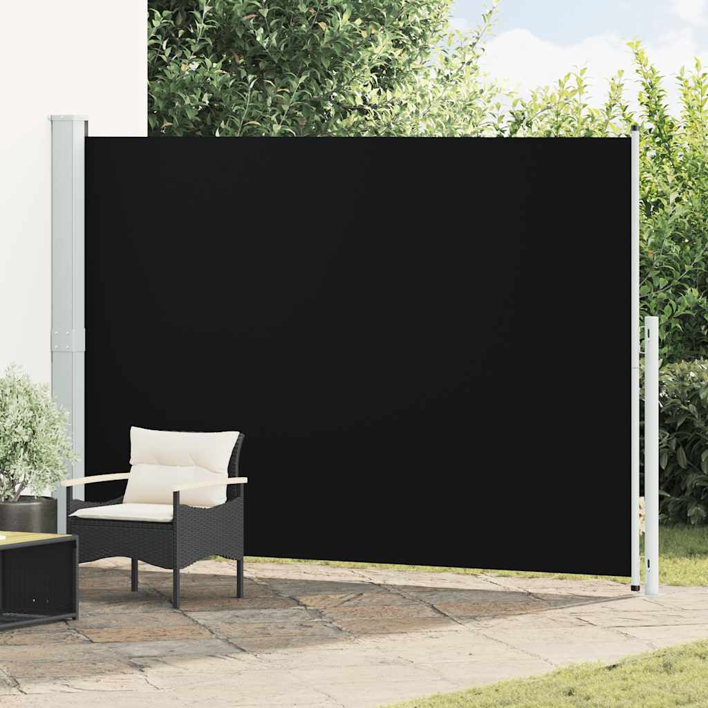Patio Retractable Side Awning 200x314cm Black