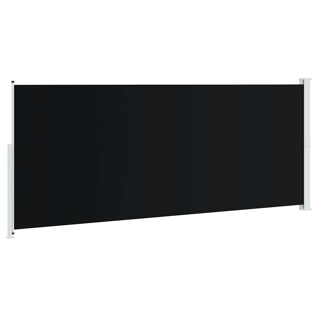 Patio Retractable Side Awning 200x514cm Black