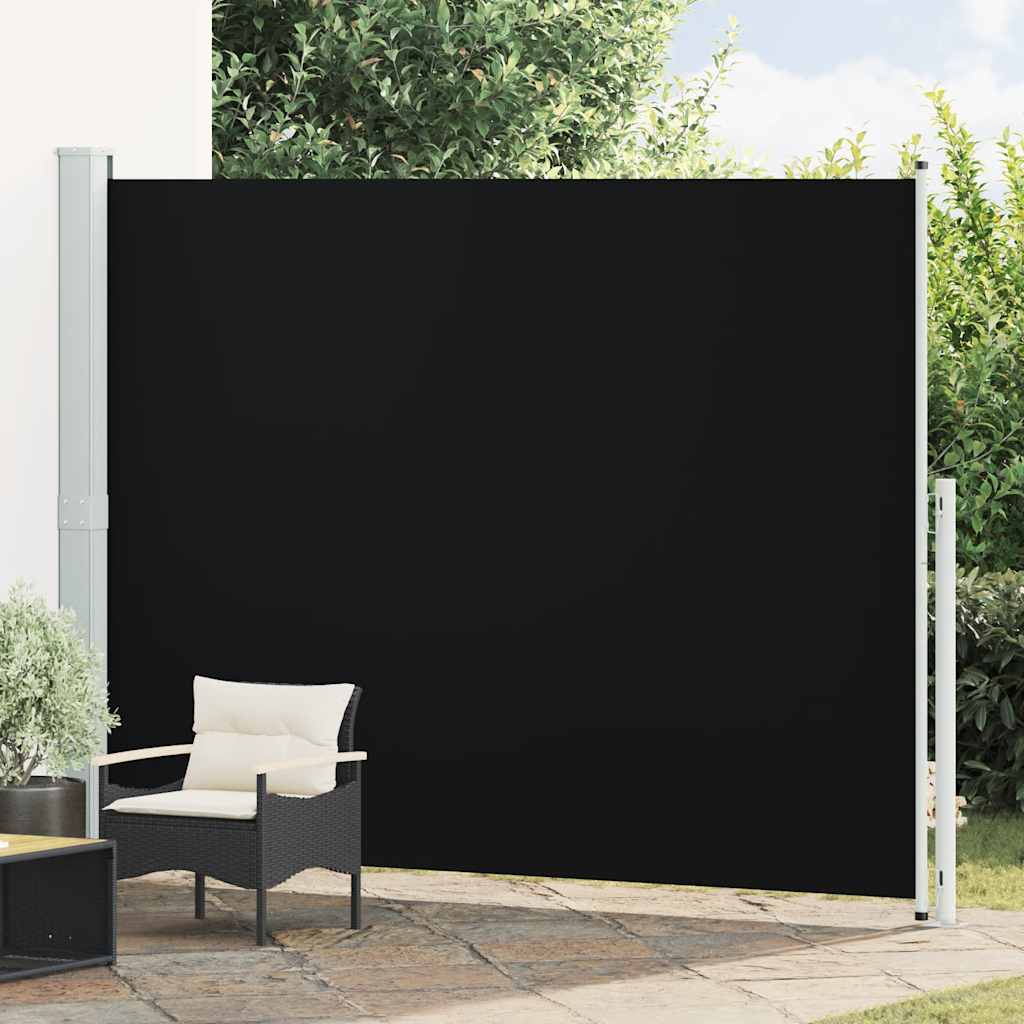 Patio Retractable Side Awning 220x300cm Black