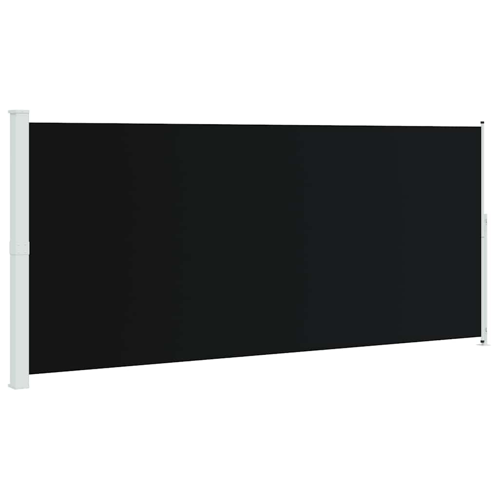 Patio Retractable Side Awning 220x500cm Black
