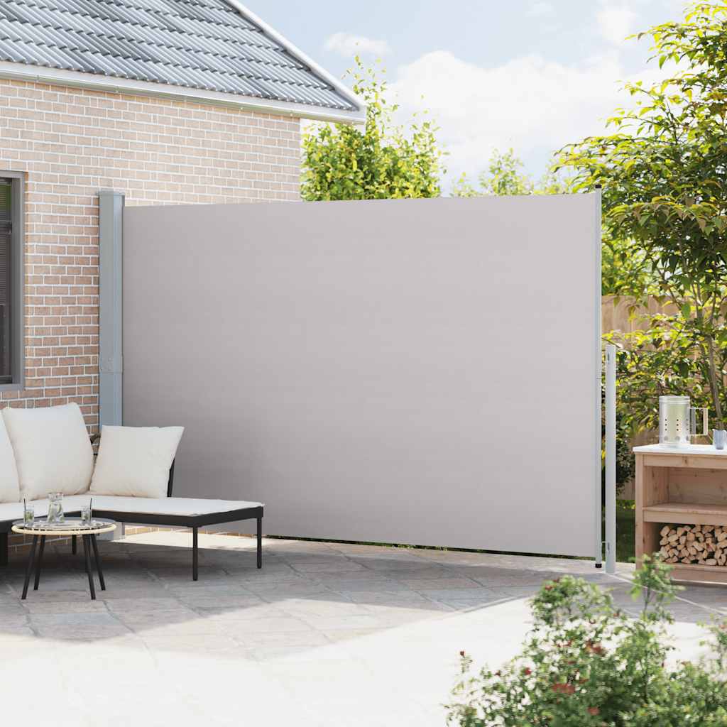 Patio Retractable Side Awning 220x514cm Grey