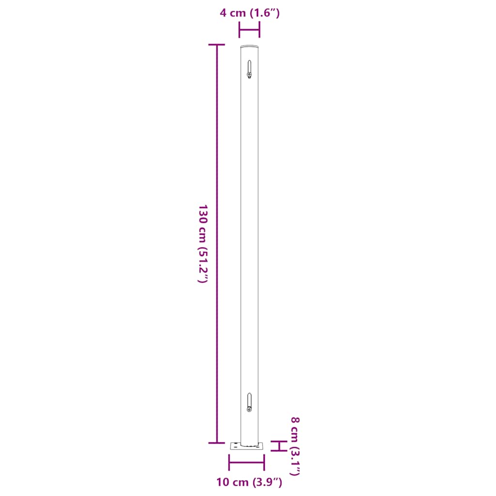 Patio Retractable Side Awning 220x514cm Grey