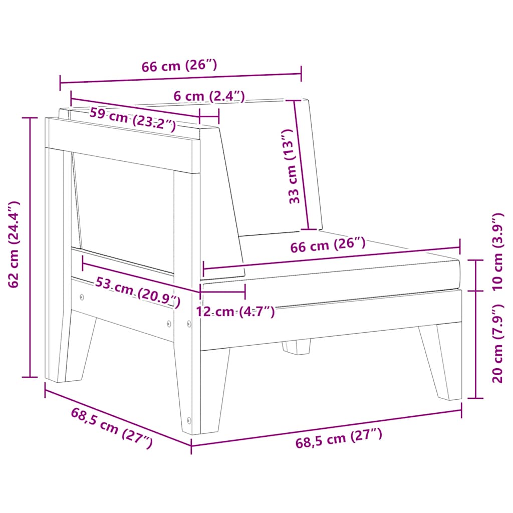 Sectional Corner Sofa and Dark Grey Cushions Solid Acacia Wood