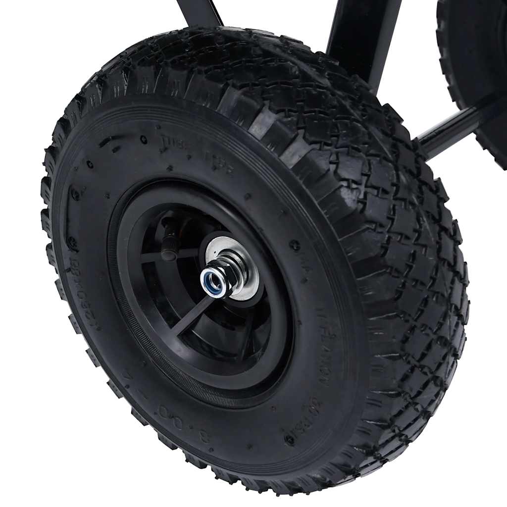 Garden Tipping Hand Cart 300 kg 75L Black