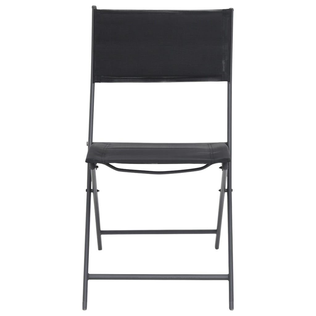 Folding Outdoor Chairs 4 pcs Steel and Textilene