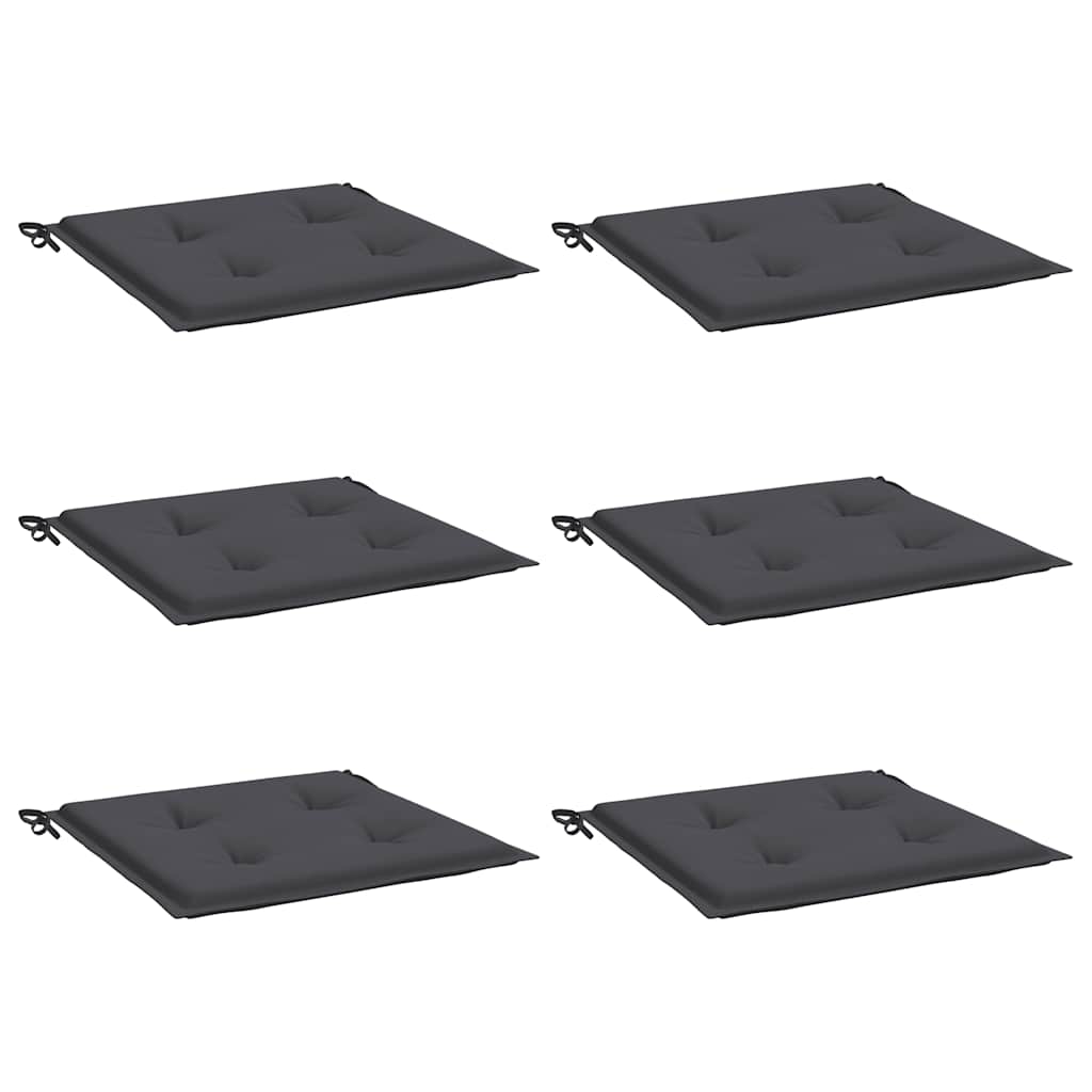 Garden Chair Cushions 6 pcs Anthracite 40x40x4 cm Oxford Fabric