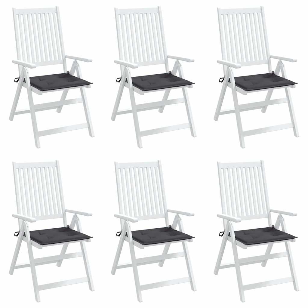 Garden Chair Cushions 6 pcs Anthracite 40x40x3 cm Oxford Fabric