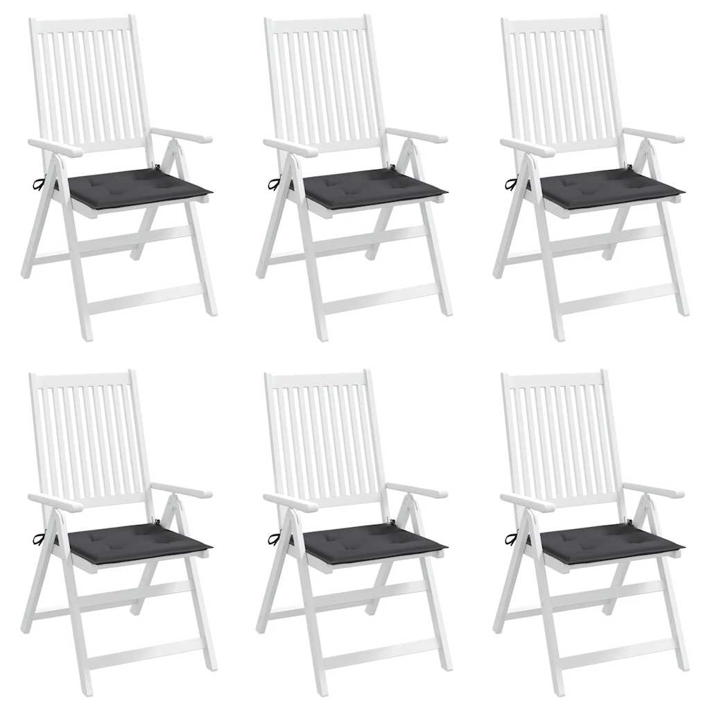 Garden Chair Cushions 6 pcs Anthracite 40x40x4 cm Oxford Fabric