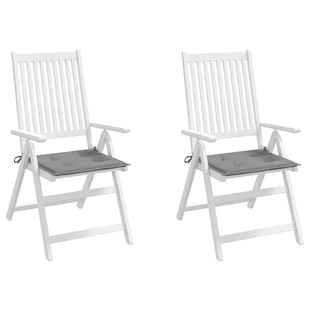 Garden Chair Cushions 2 pcs Grey 40x40x4 cm Oxford Fabric