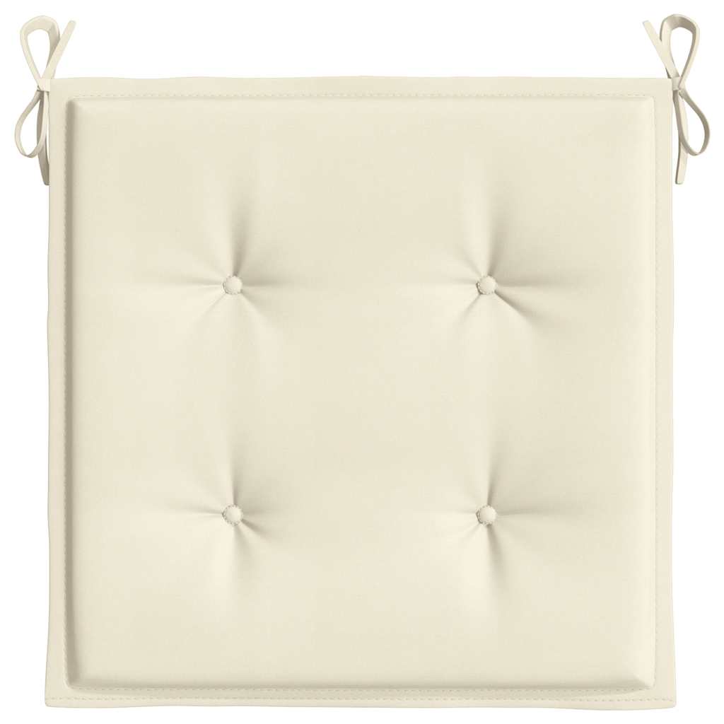 Garden Chair Cushions 6 pcs Cream 40x40x4 cm Oxford Fabric