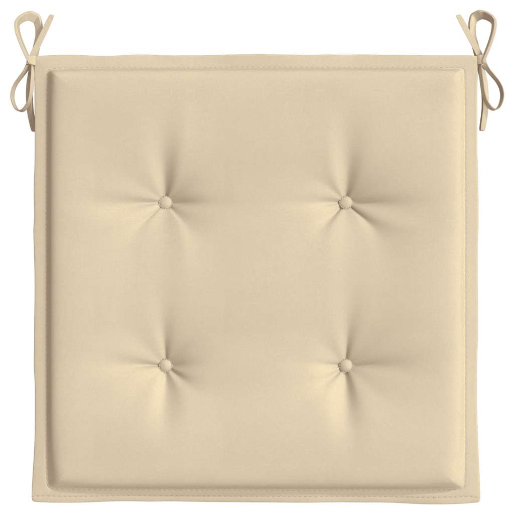 Garden Chair Cushions 2 pcs Beige 40x40x4 cm Oxford Fabric