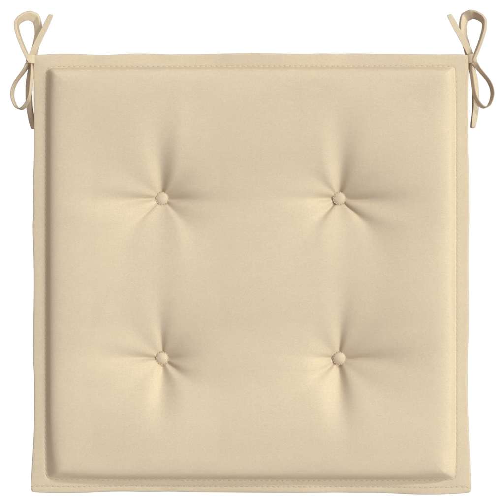 Garden Chair Cushions 6 pcs Beige 40x40x4 cm Oxford Fabric