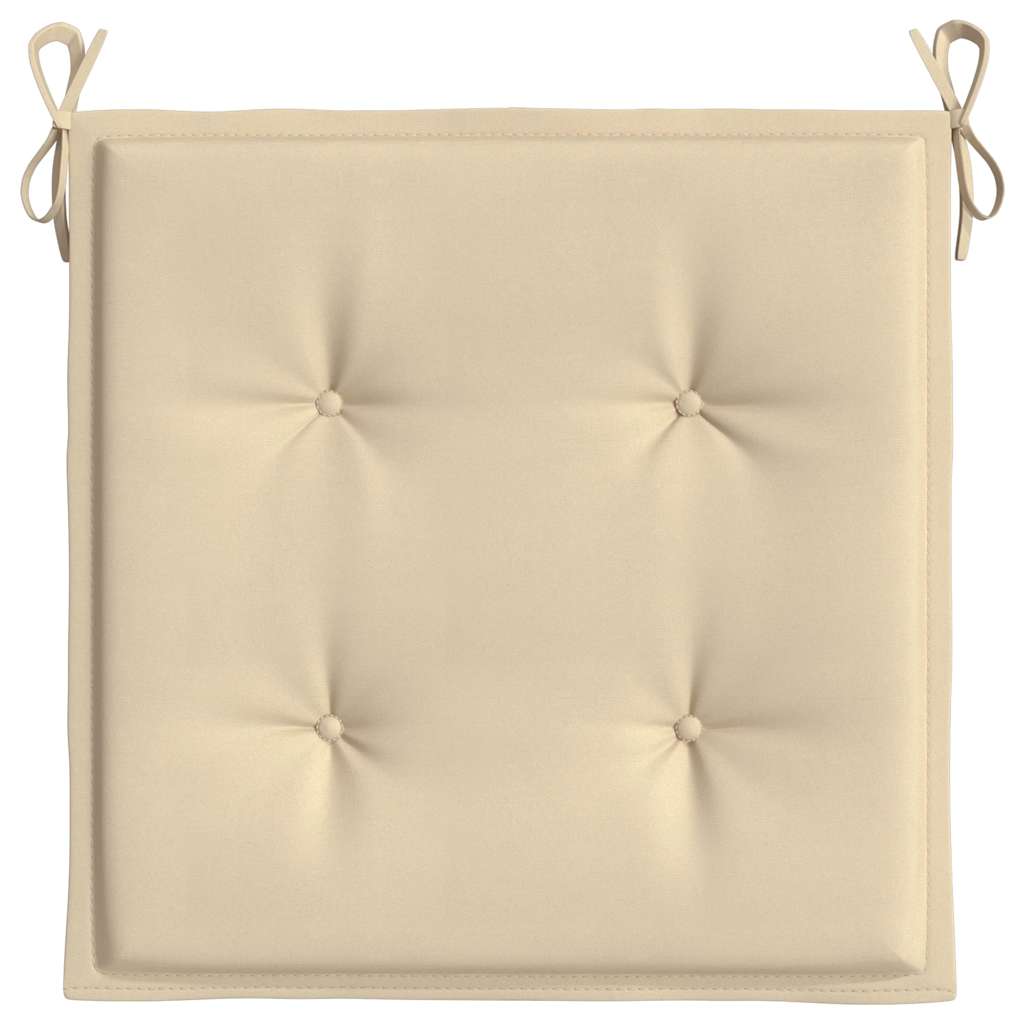 Garden Chair Cushions 6 pcs Beige 40x40x3 cm Oxford Fabric