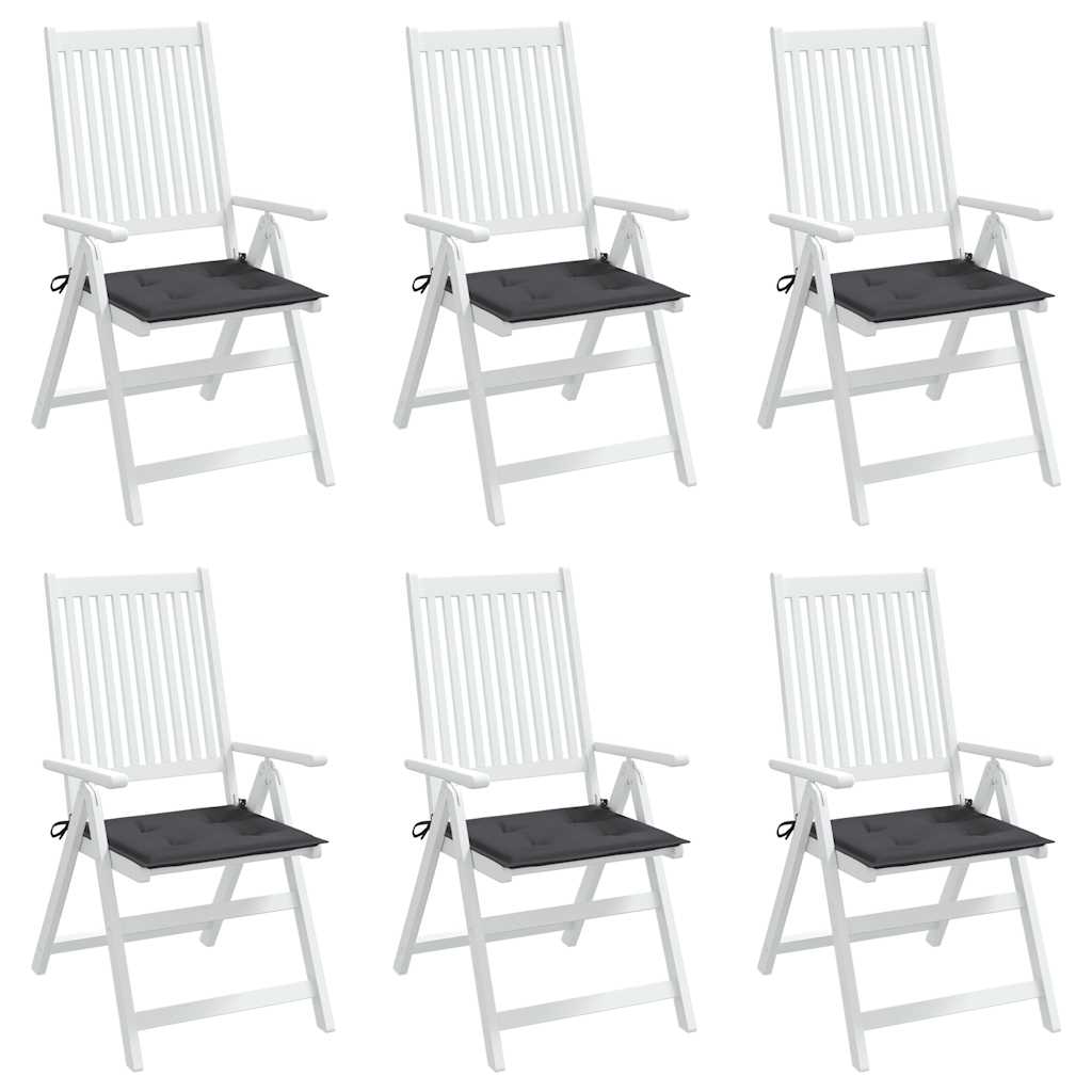 Garden Chair Cushions 6 pcs Anthracite 50x50x4 cm Oxford Fabric